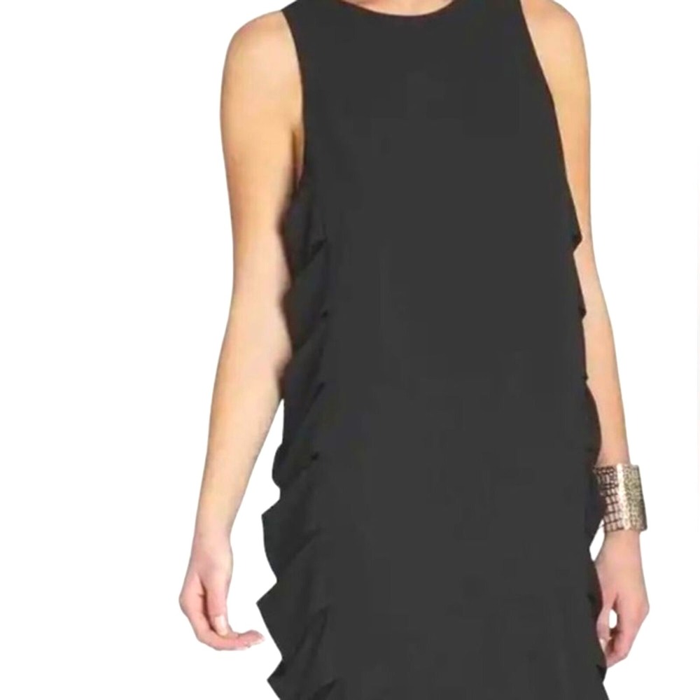 Bcbg MaxAzria Eren Black Ladder/Lattice Side Sleeveless Shift Dress Size‎ 4